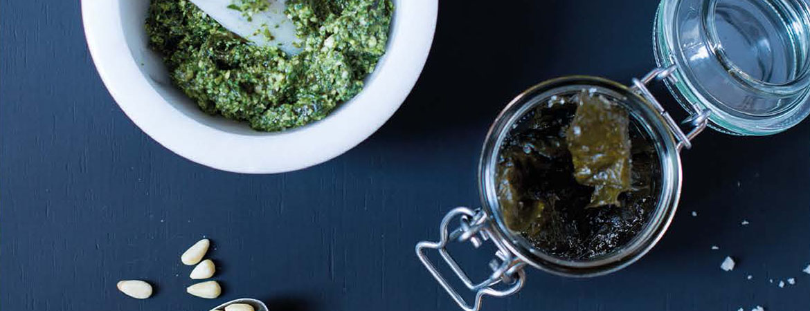 Pesto met kombu