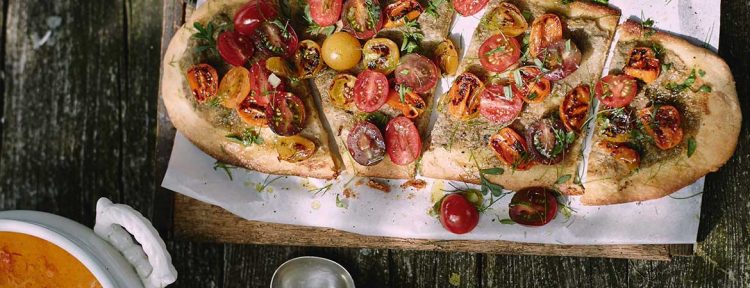 Pizza zelf maken met aubergine crème - Gezond aan tafel - recept