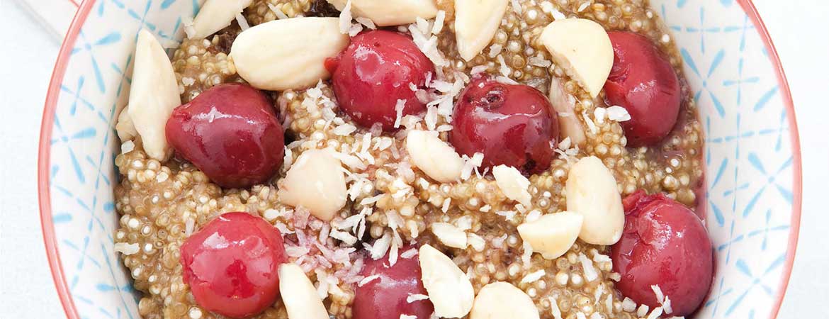 Quinoa kersen ontbijt