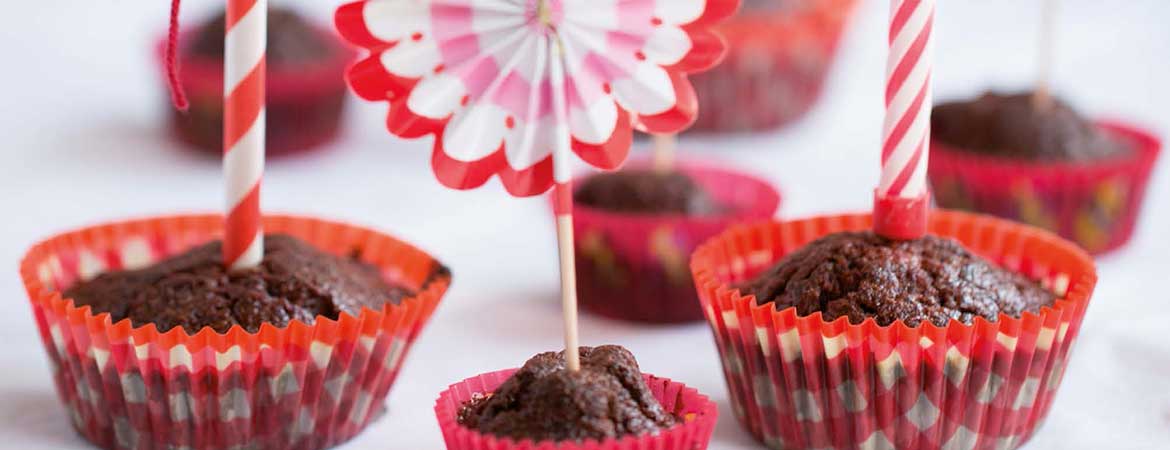 Cupcakes: choco-bieten en appel-kaneel-rozijnen