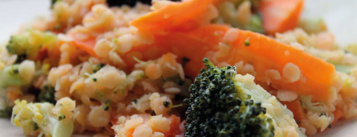 Linzen en broccoli in één pan