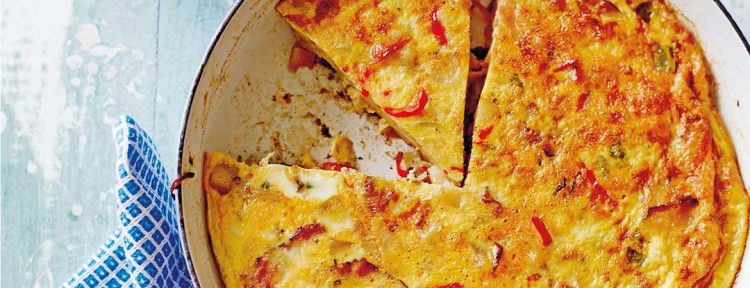 Tortilla met aardappels, spek en paprika - Gezond aan tafel - recept