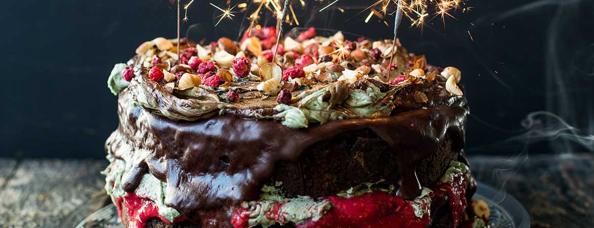 Chocoladetaart met vanille chlorella crème