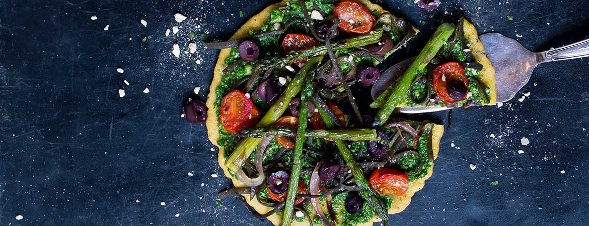 Zeewier socca pizza