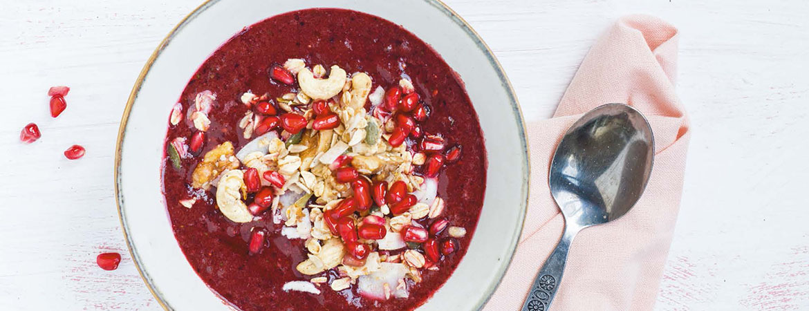 Koude fruitsoep met zomerfruit van Marjolein Dubbers