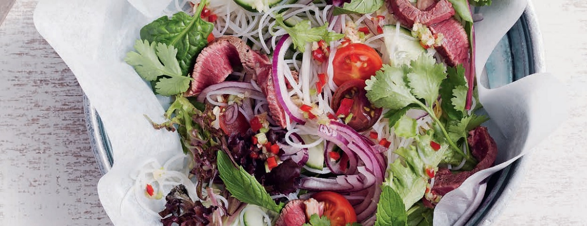 Thaise salade met rundvlees