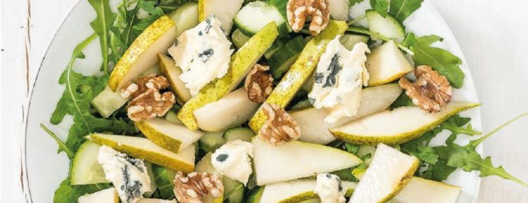 Rucola met peer en blauwe kaas - Gezond aan tafel - recept