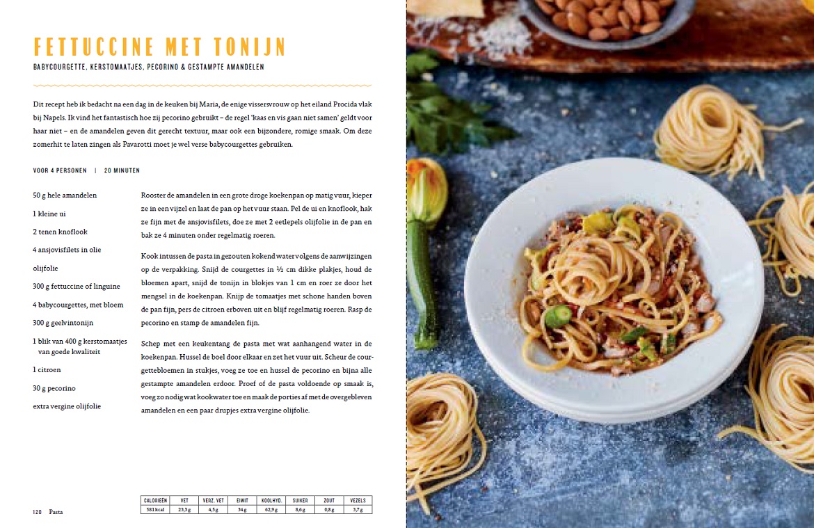 Fettuccine met tonijn GRATIS recept van Jamie Oliver