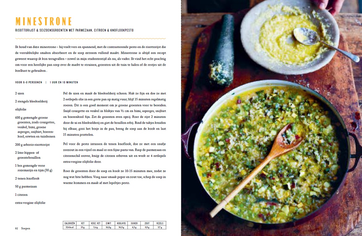 Minestrone met risottorijst en pesto: GRATIS recept van Jamie Oliver