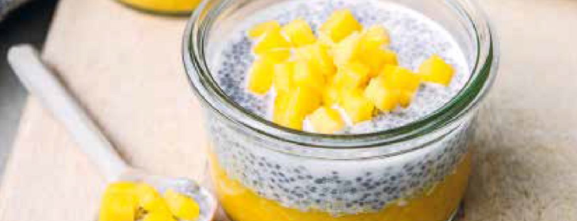 Mango-kokos-chiapudding - Gezond aan tafel - recept