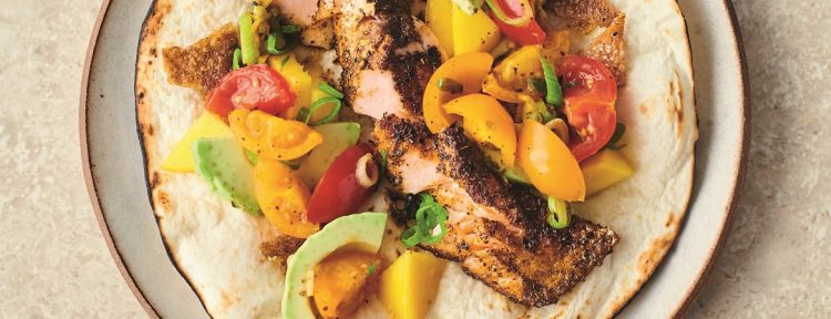 Crispy zalmtaco's Jamie Oliver - Gezond aan tafel - recept