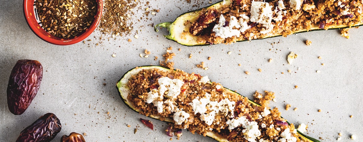 Met couscous gevulde courgettes - recept - gezondaantafel